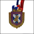 Medalla de metal personalizado con cinta, metal de oro (GZHY-JZ-027)